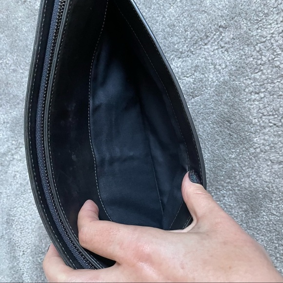 Reed Krakoff Leather and Flannel Belted Boxer Clutch - Picture 9 of 12